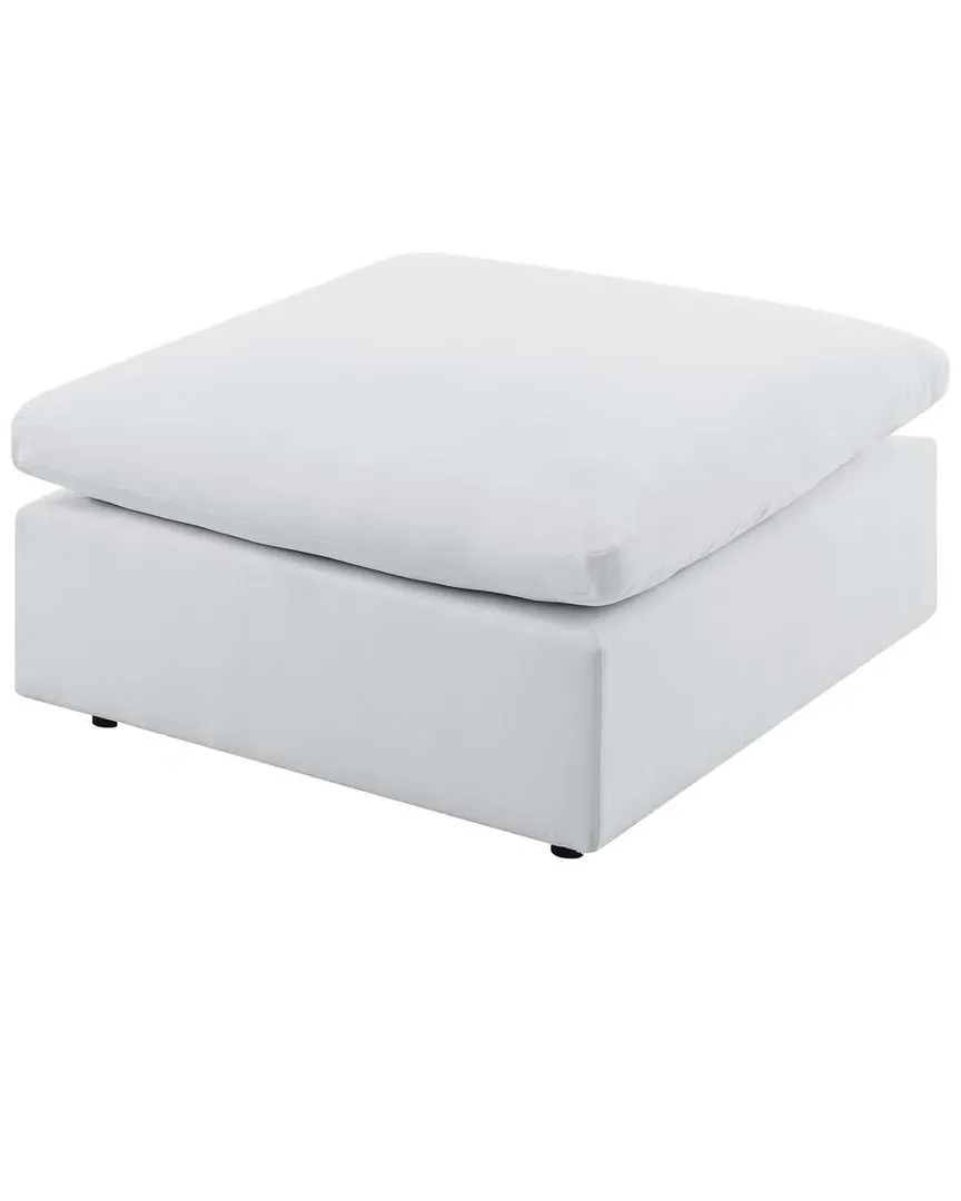 Commix Sunbrella Outdoor Patio Ottoman - White