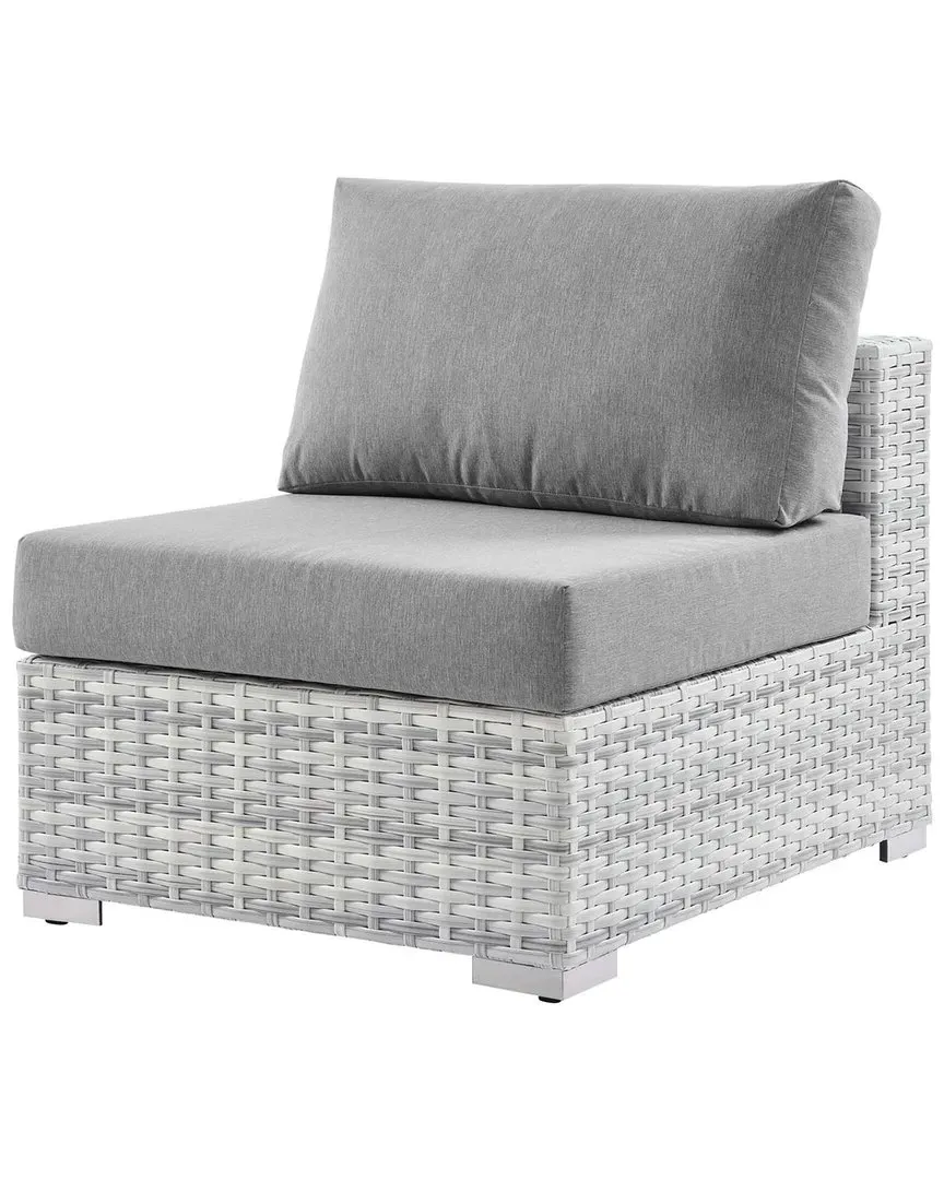 Convene Outdoor Patio Armless Chair - Grey, Rattan
