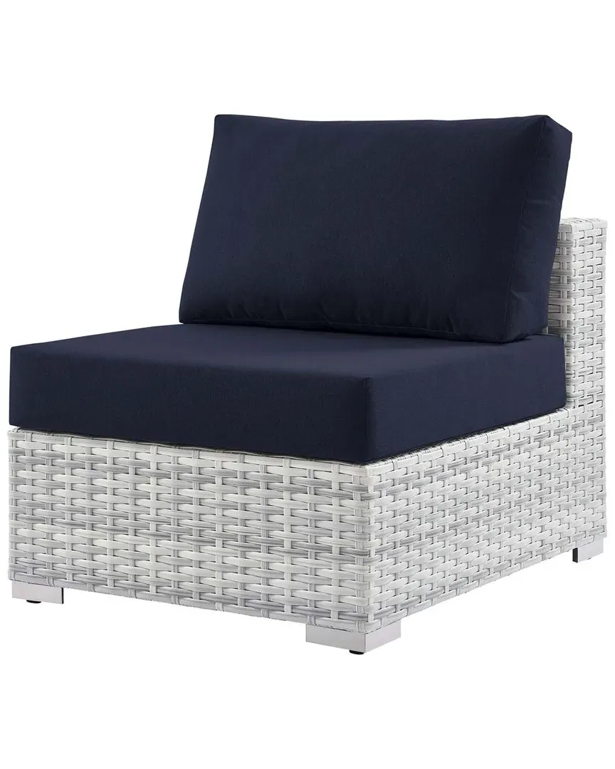 Convene Outdoor Patio Armless Chair - Grey, Rattan image