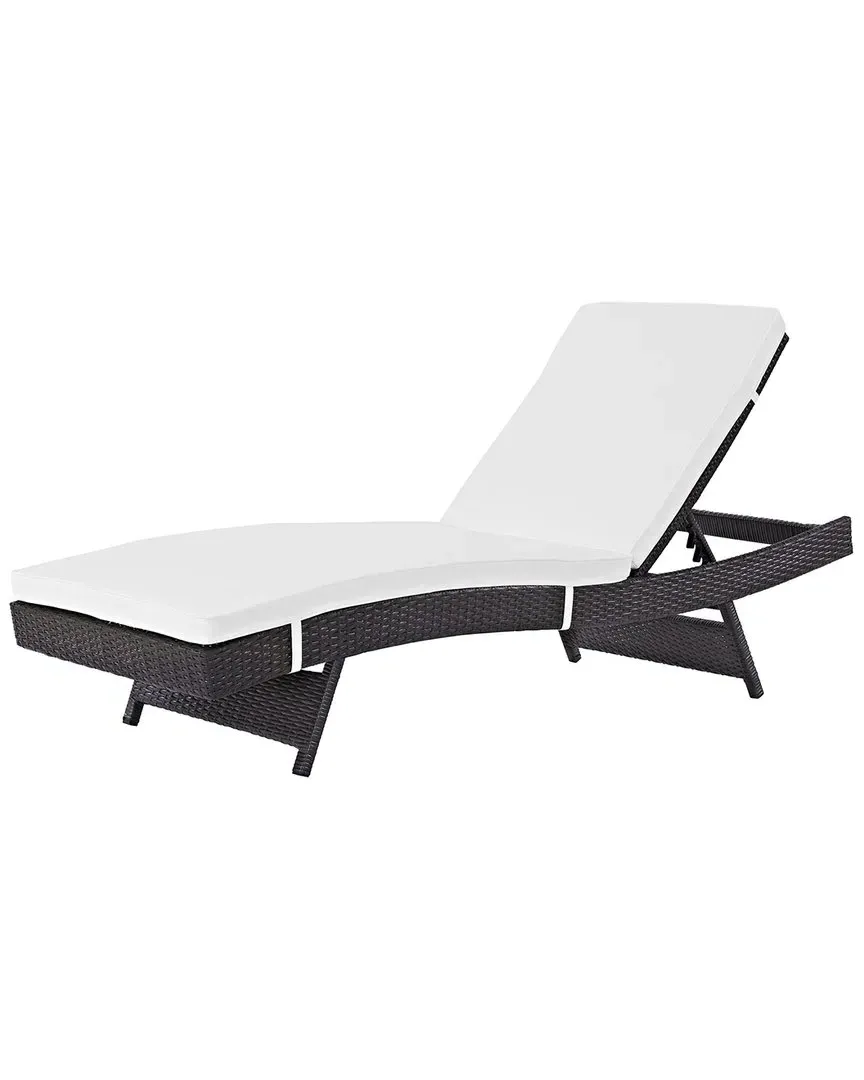 Convene Outdoor Patio Chaise - Espresso, Rattan