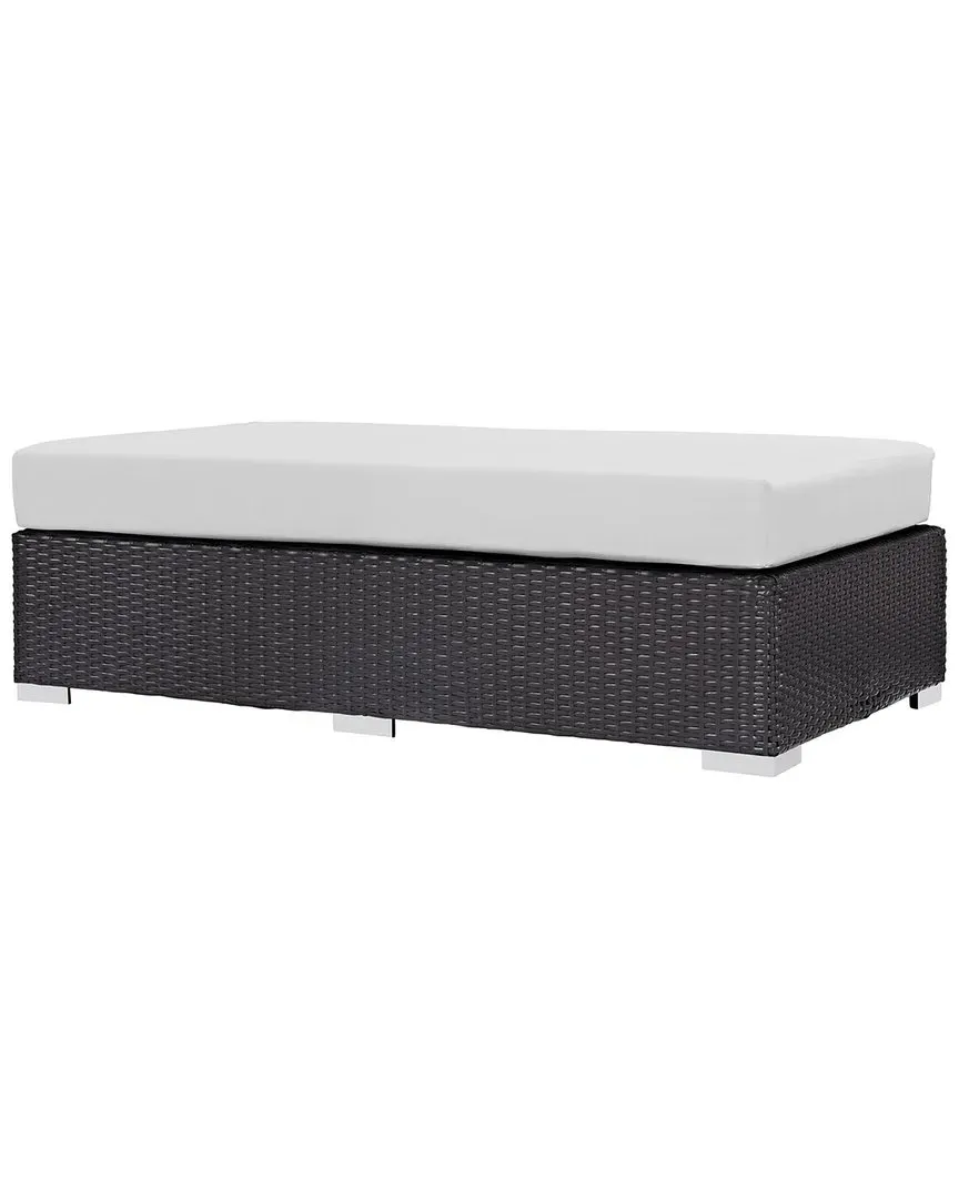 Convene Rectangle Ottoman - Espresso, Rattan image