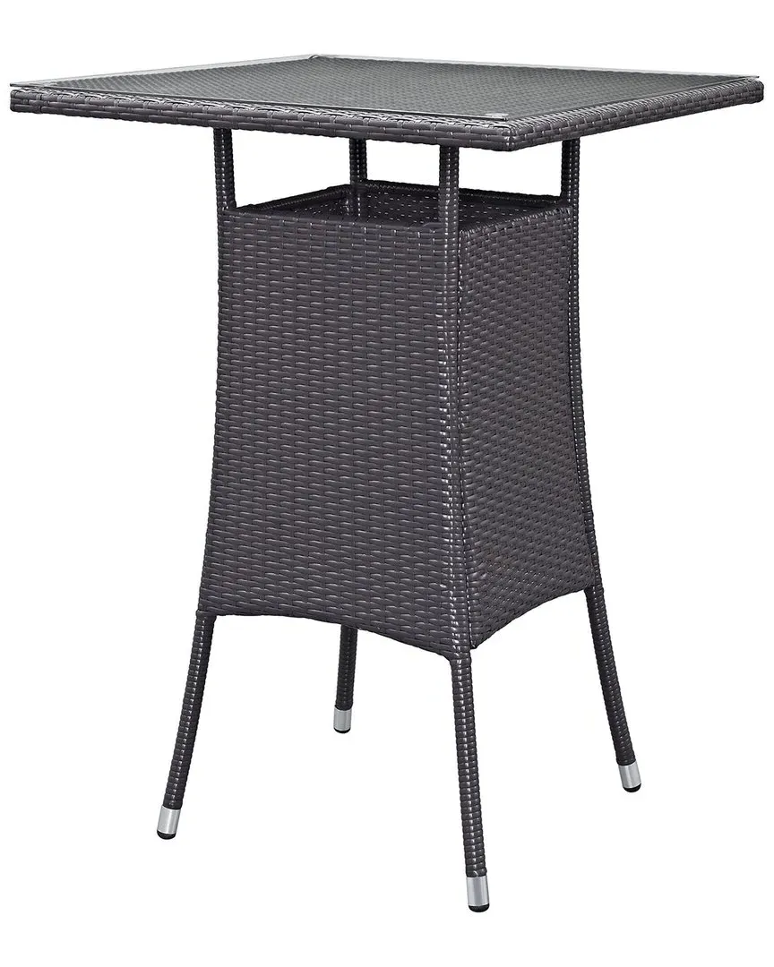 Convene Small Outdoor Patio Bar Table - Espresso image