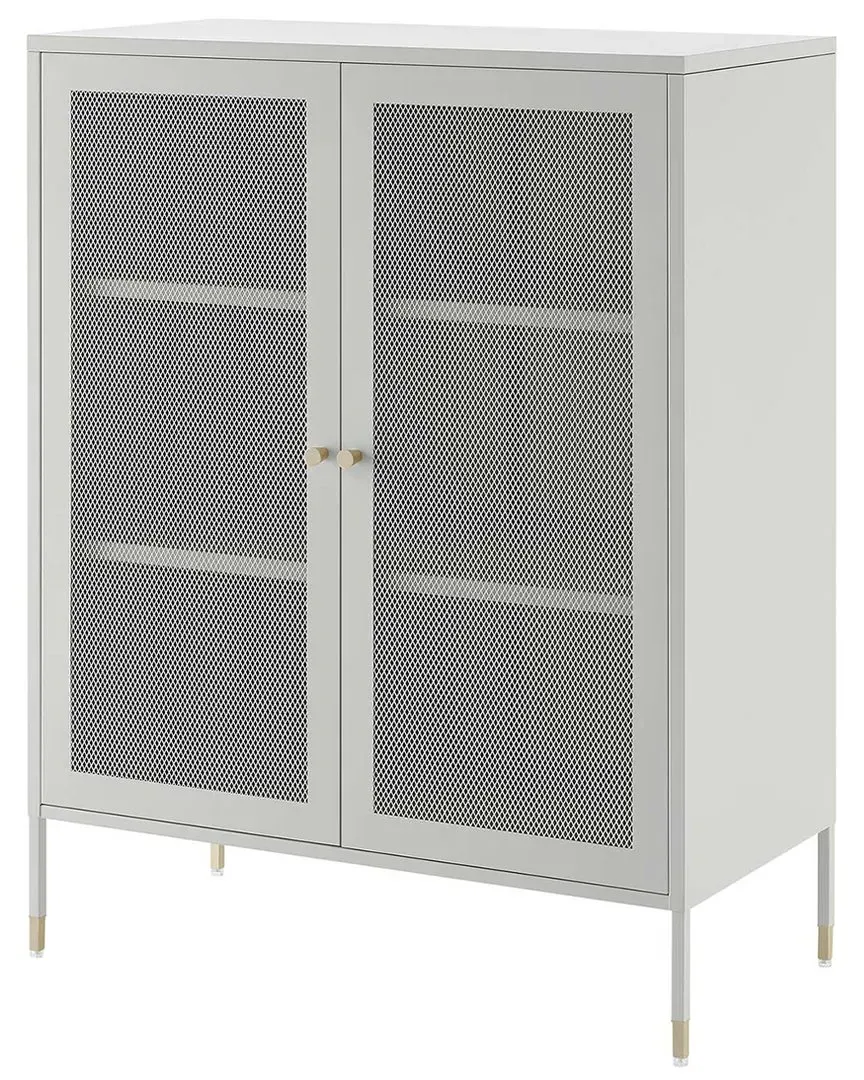 Covelo 32in Accent Cabinet - Light Grey, Steel image