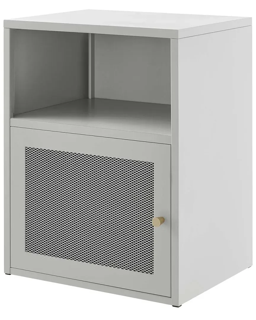 Covelo Wall Mount Nightstand - Grey, Steel