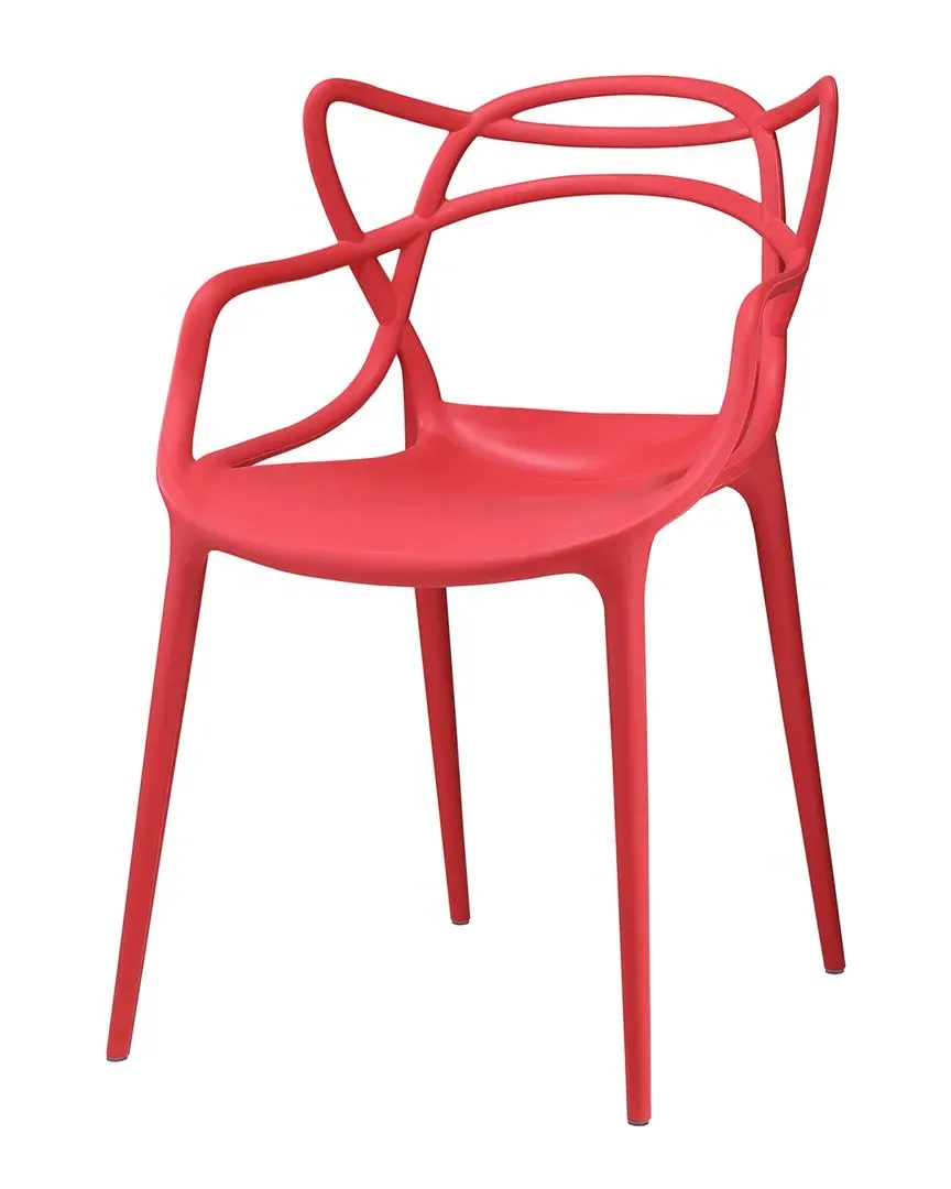 Entangled Dining Armchair - Red, Plastic