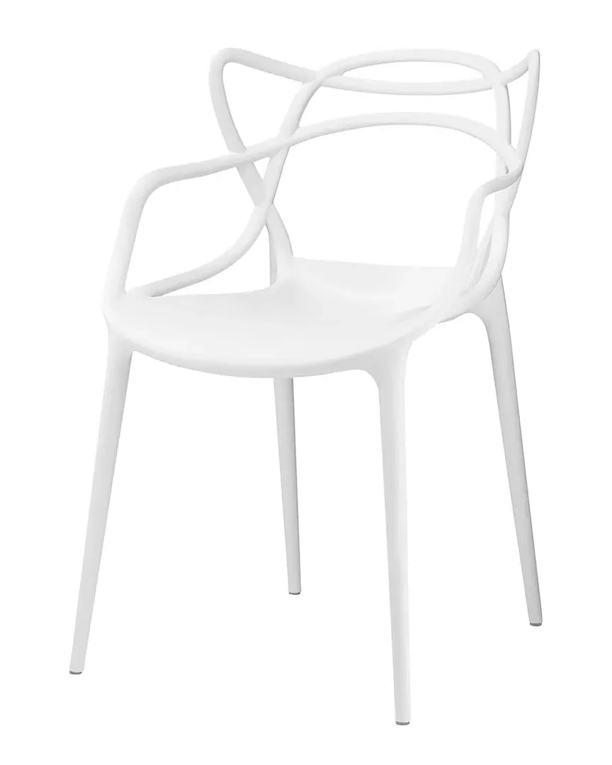 Entangled Dining Armchair - White, Plastic