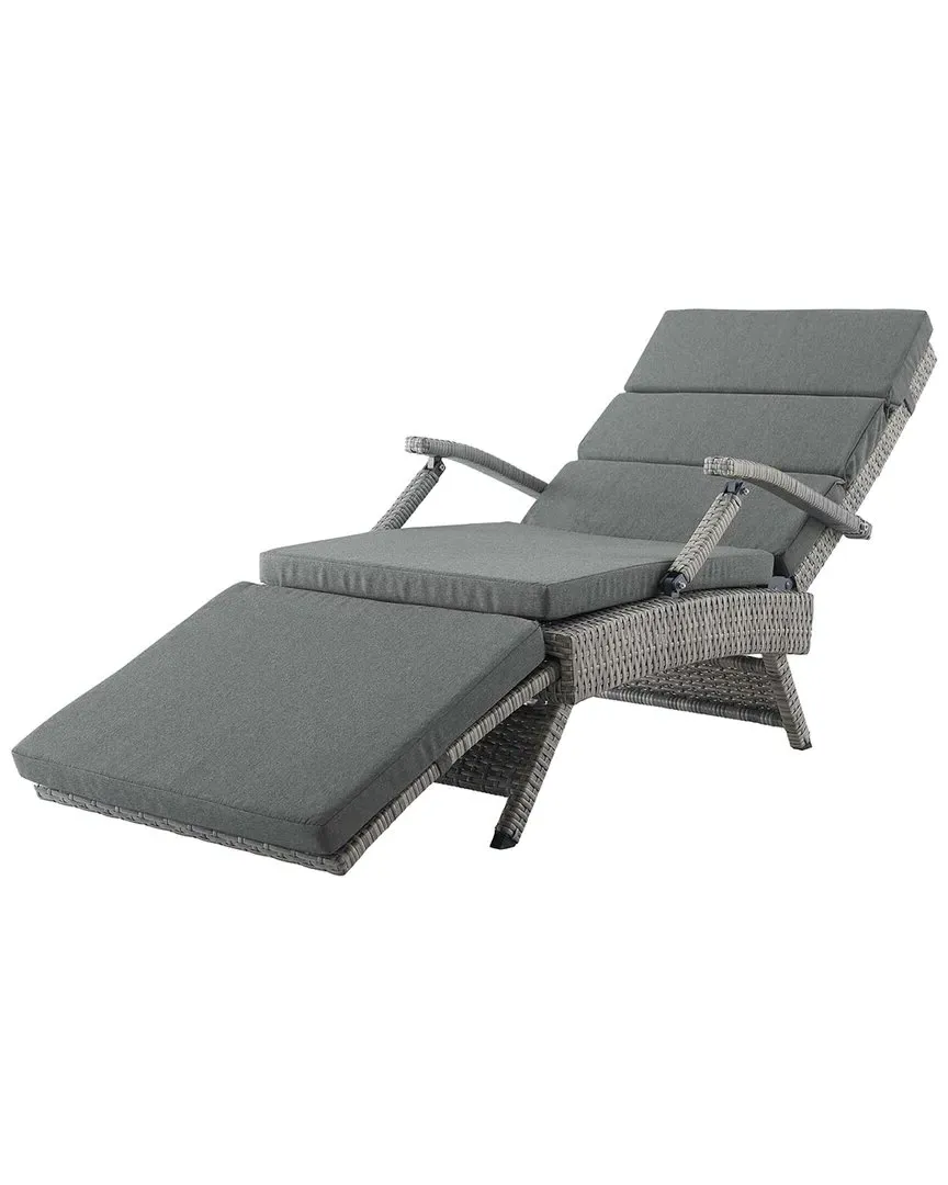 Envisage Outdoor Chaise Lounge Chair - Charcoal, Rattan