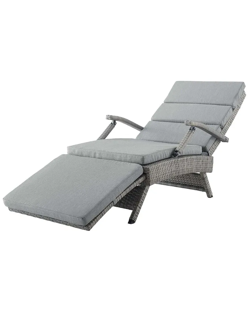 Envisage Outdoor Chaise Lounge Chair - Grey, Rattan image