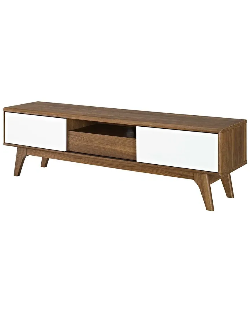 Envision 59in TV Stand - Walnut White