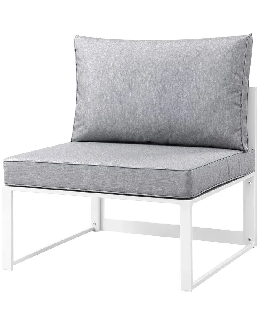 Fortuna Armless Outdoor Patio Chair - Grey, Aluminum image
