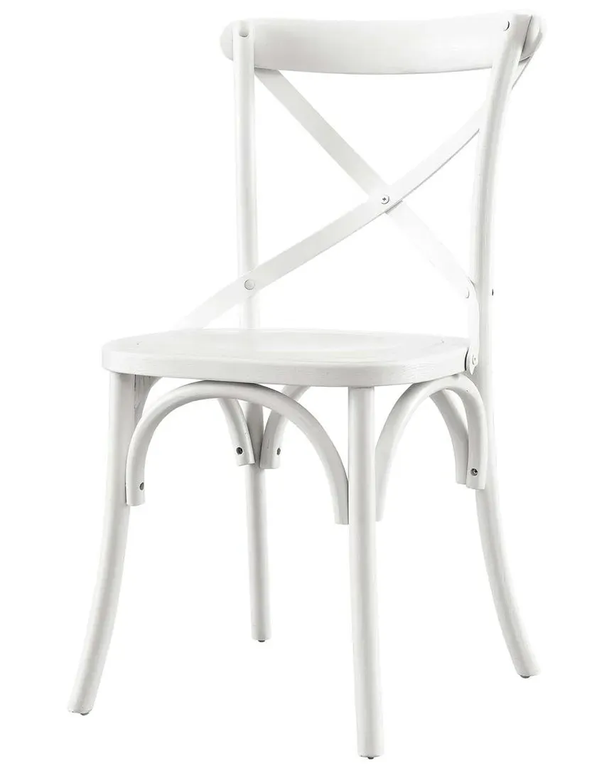 Gear Dining Side Chair - White, Elm Wood