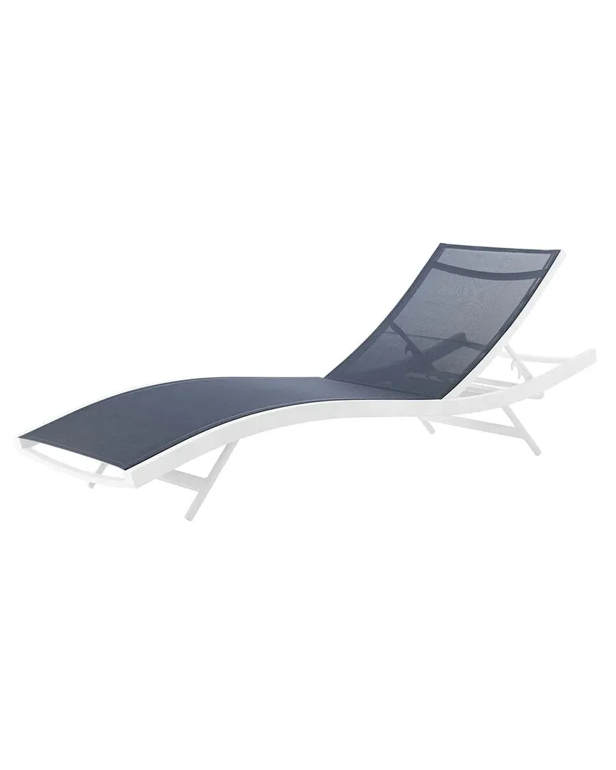 Glimpse Patio Mesh Chaise Lounge Chair - Navy White image