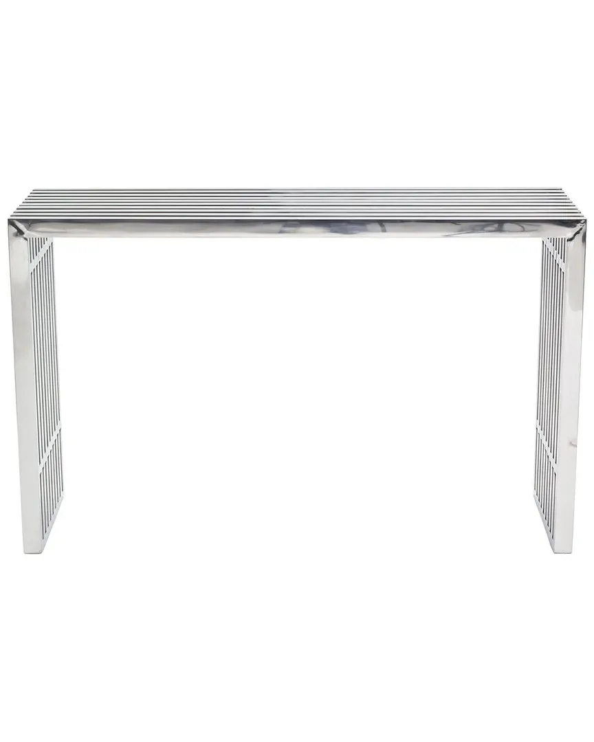 Gridiron Console Table - Silver, Stainless Steel image