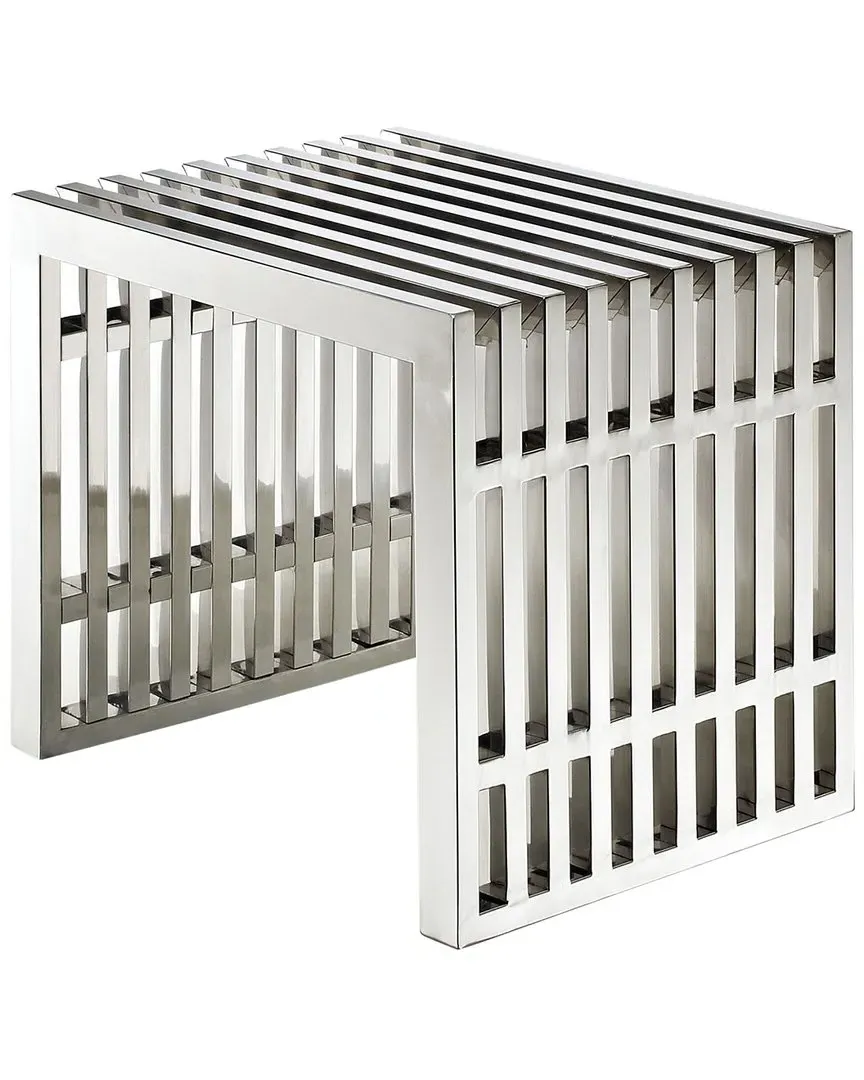 Gridiron Small Stainless Steel Bench - Silver image