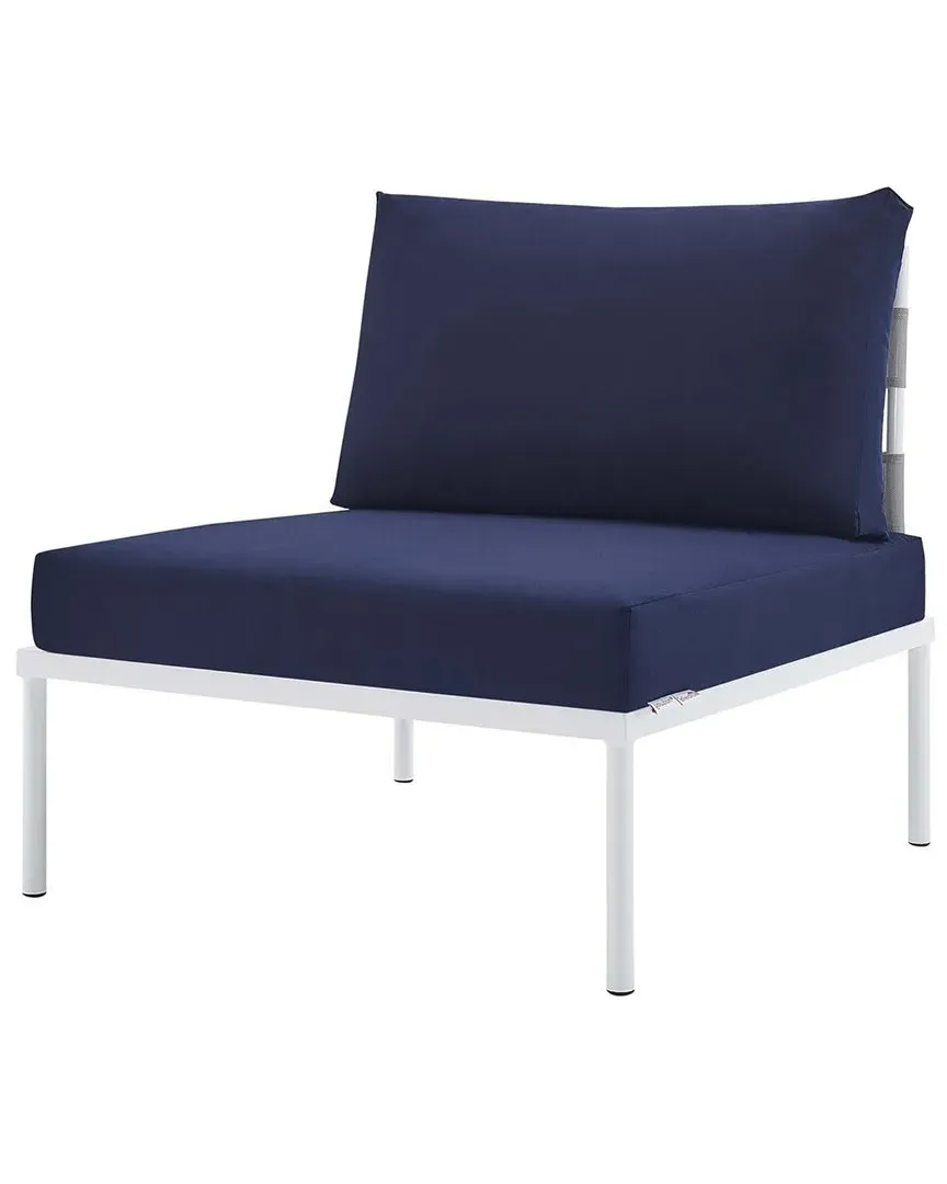 Harmony Sunbrella Armless Chair - Grey, Aluminum