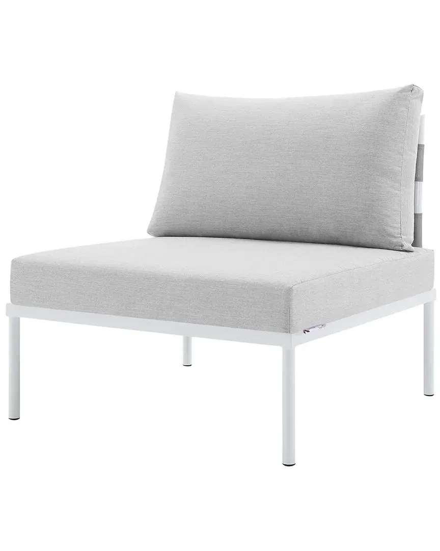 Harmony Sunbrella Armless Chair - Grey, Aluminum