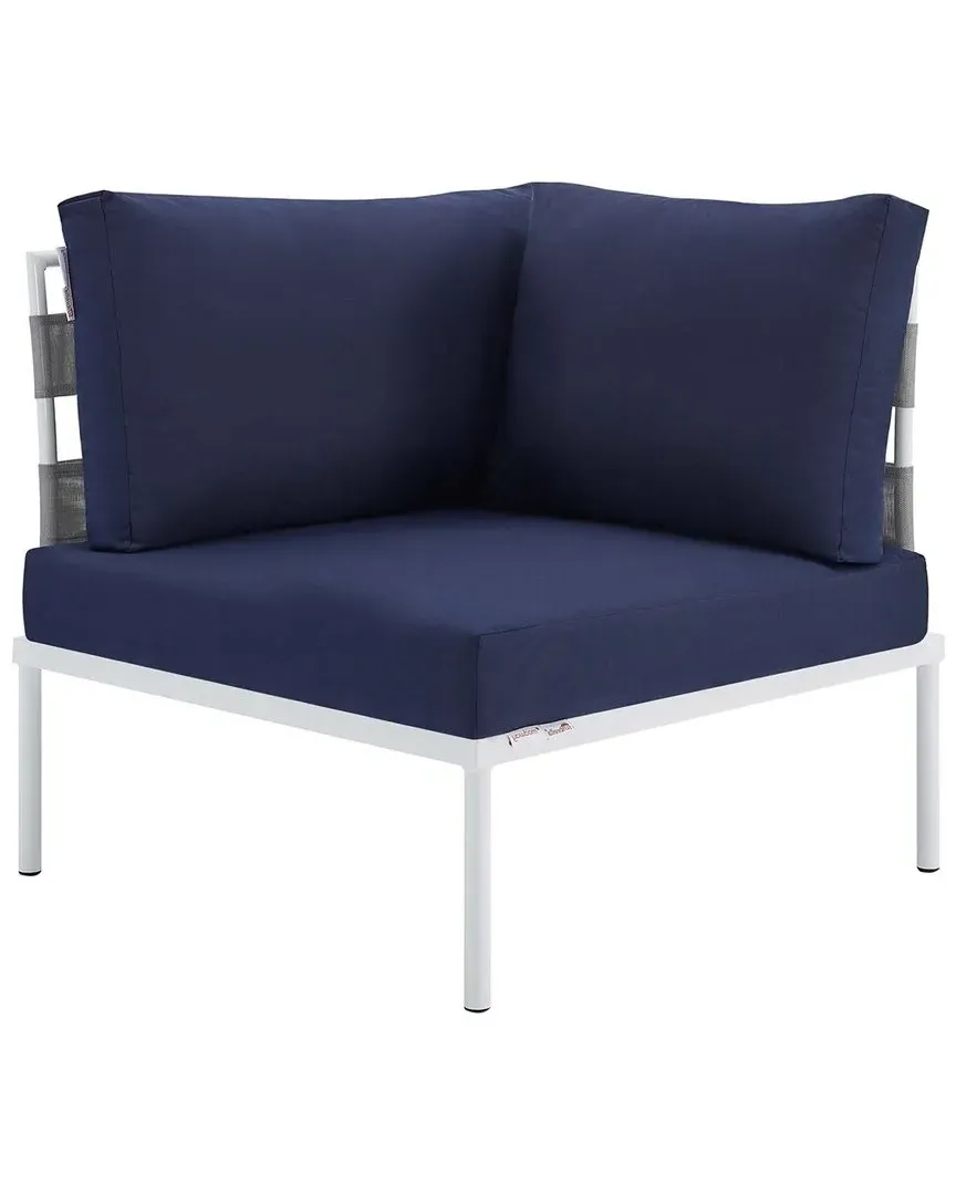 Harmony Sunbrella Corner Chair - Grey, Aluminum