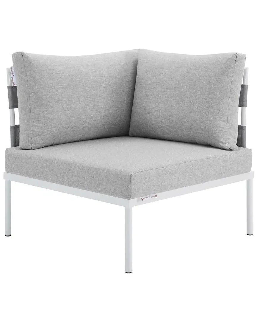 Harmony Sunbrella Corner Chair - Grey, Aluminum