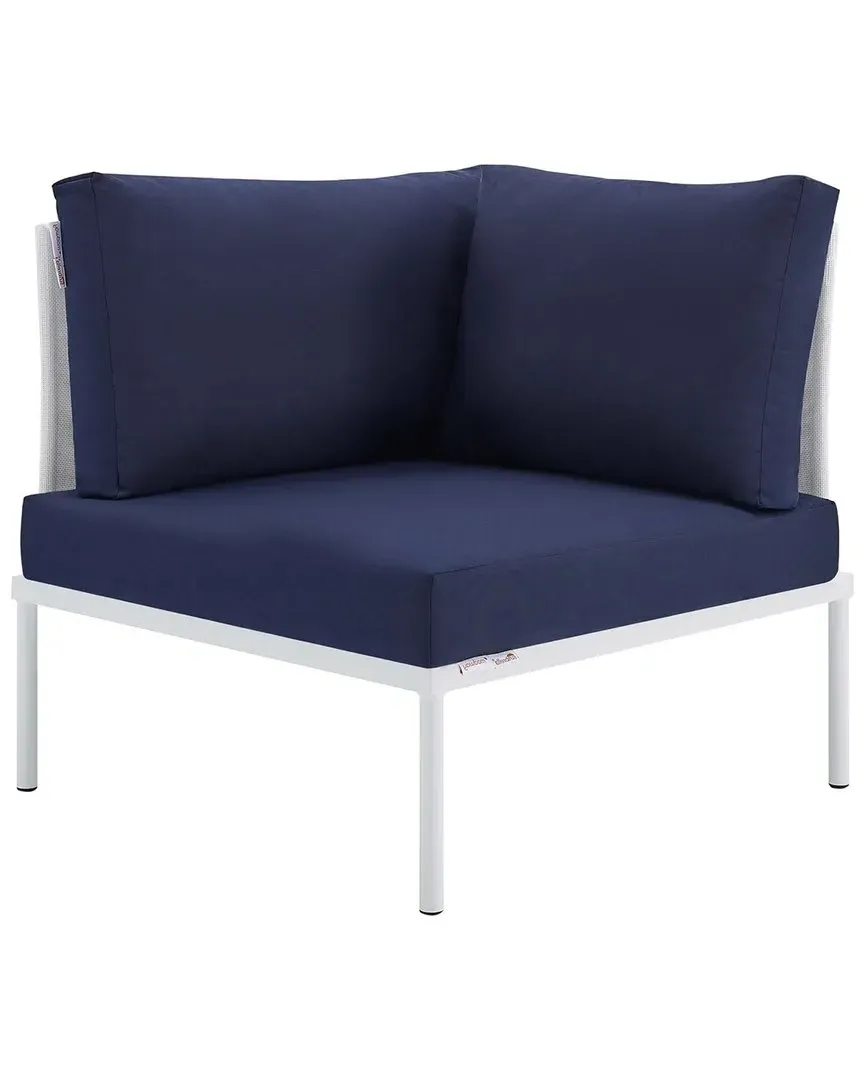 Harmony Sunbrella Corner Chair - White, Aluminum