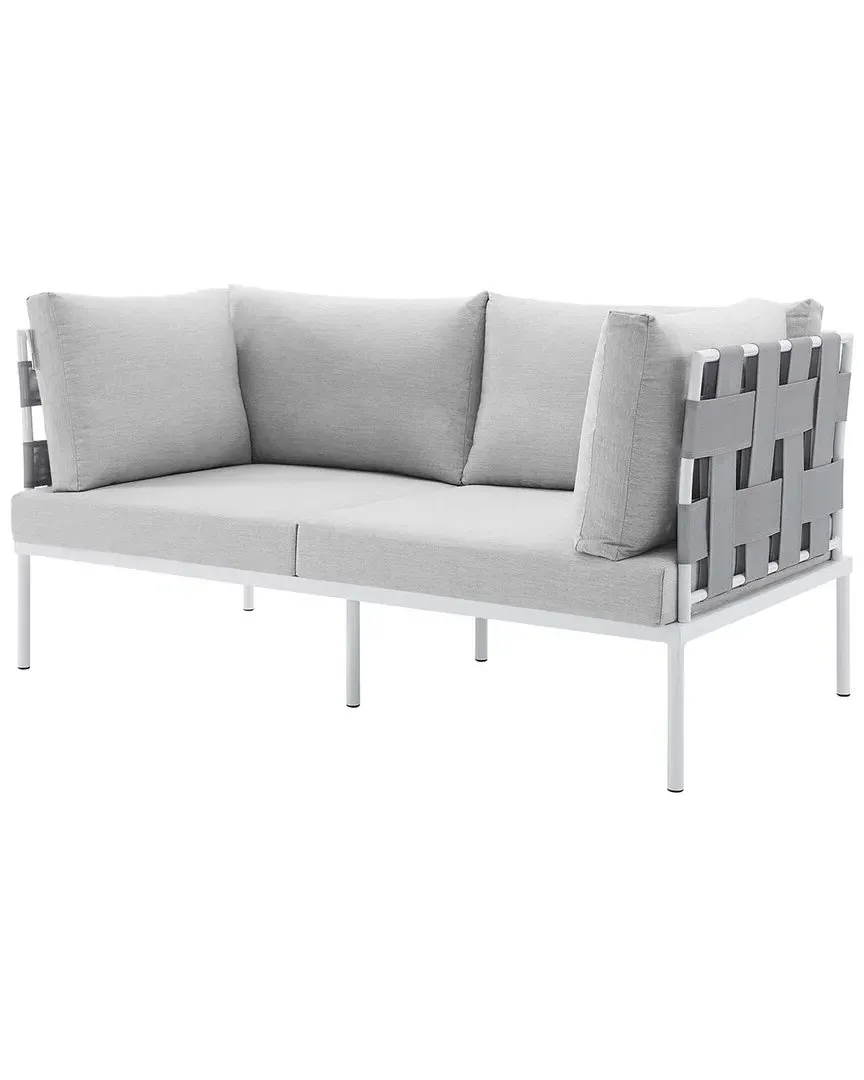 Harmony Sunbrella Loveseat - Grey, Aluminum