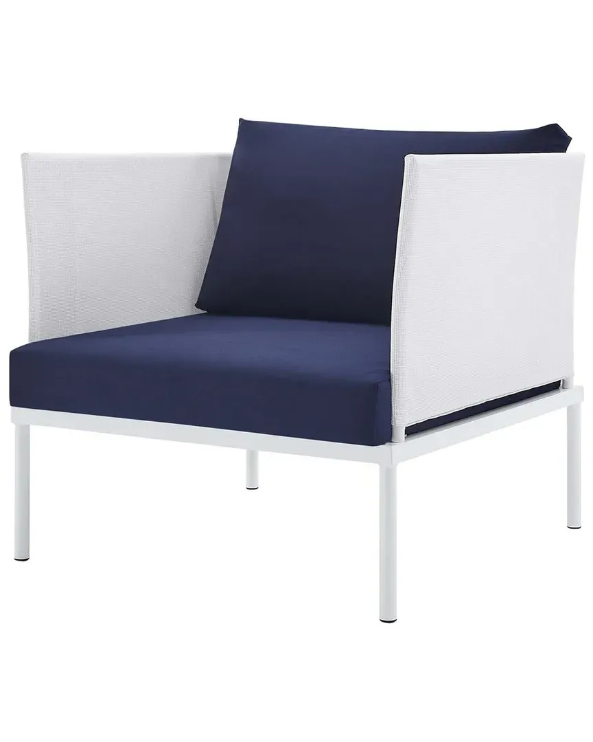 Harmony Sunbrella Outdoor Patio Armchair - White, Aluminum