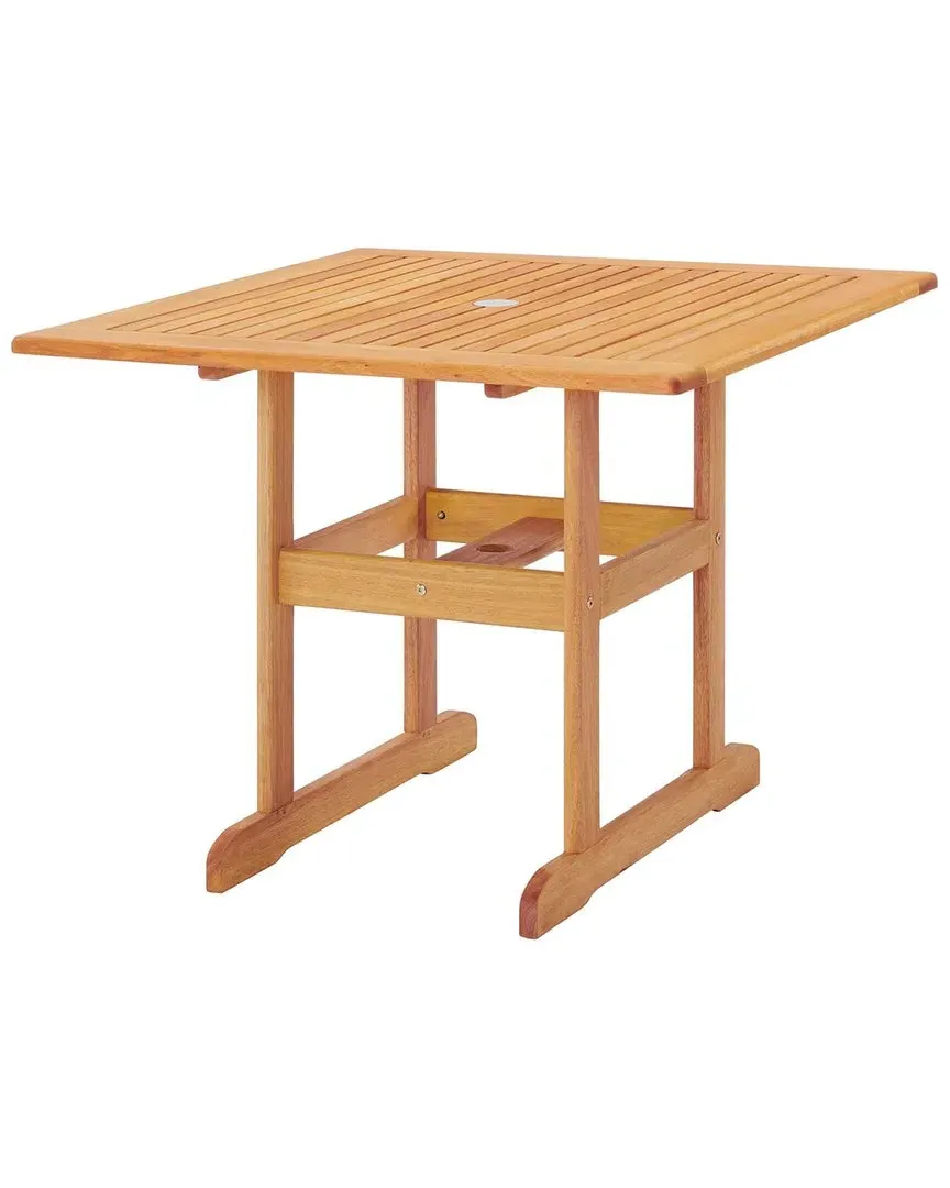 Hatteras 36" Square Outdoor Dining Table - Natural, Eucalyptus image