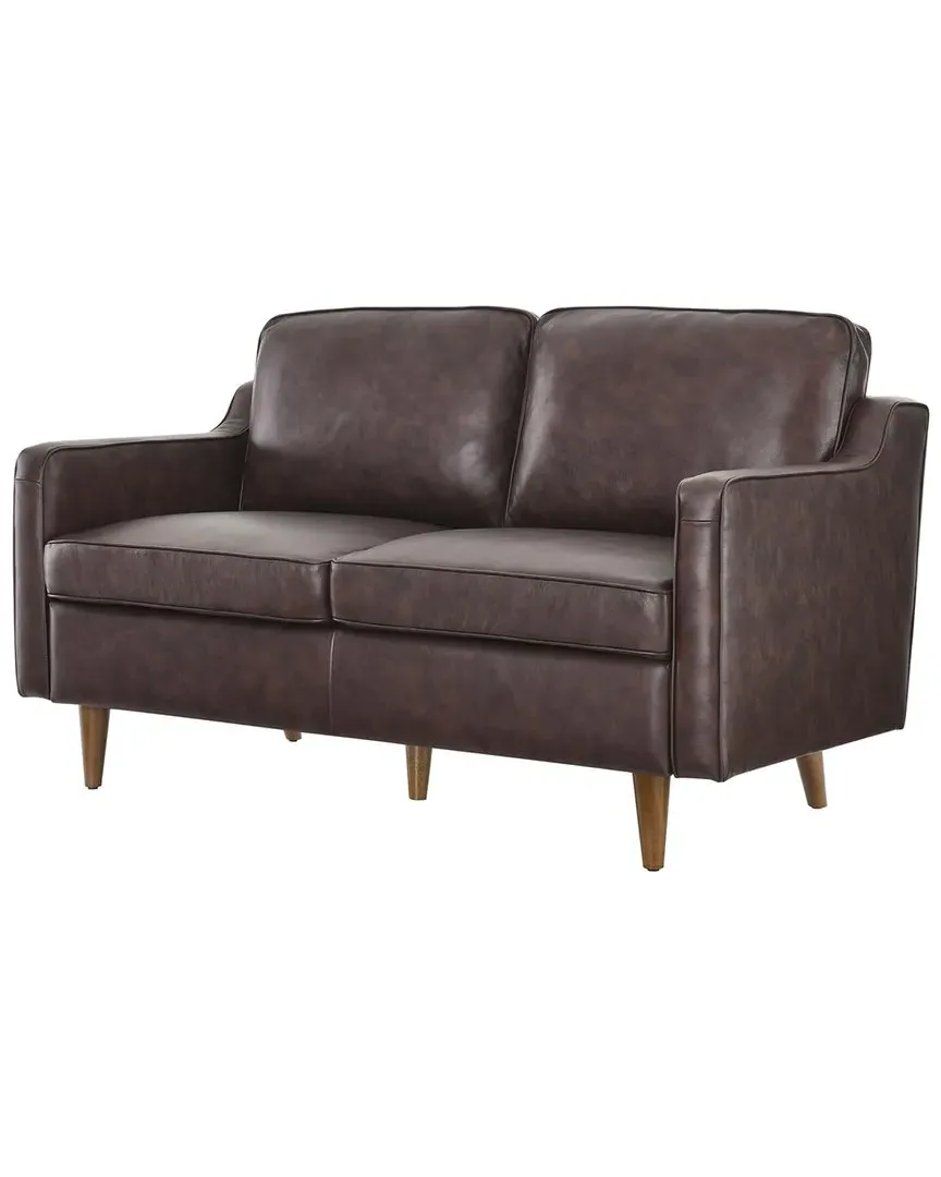 Impart 2-Seater Loveseat - Brown, Genuine Leather image