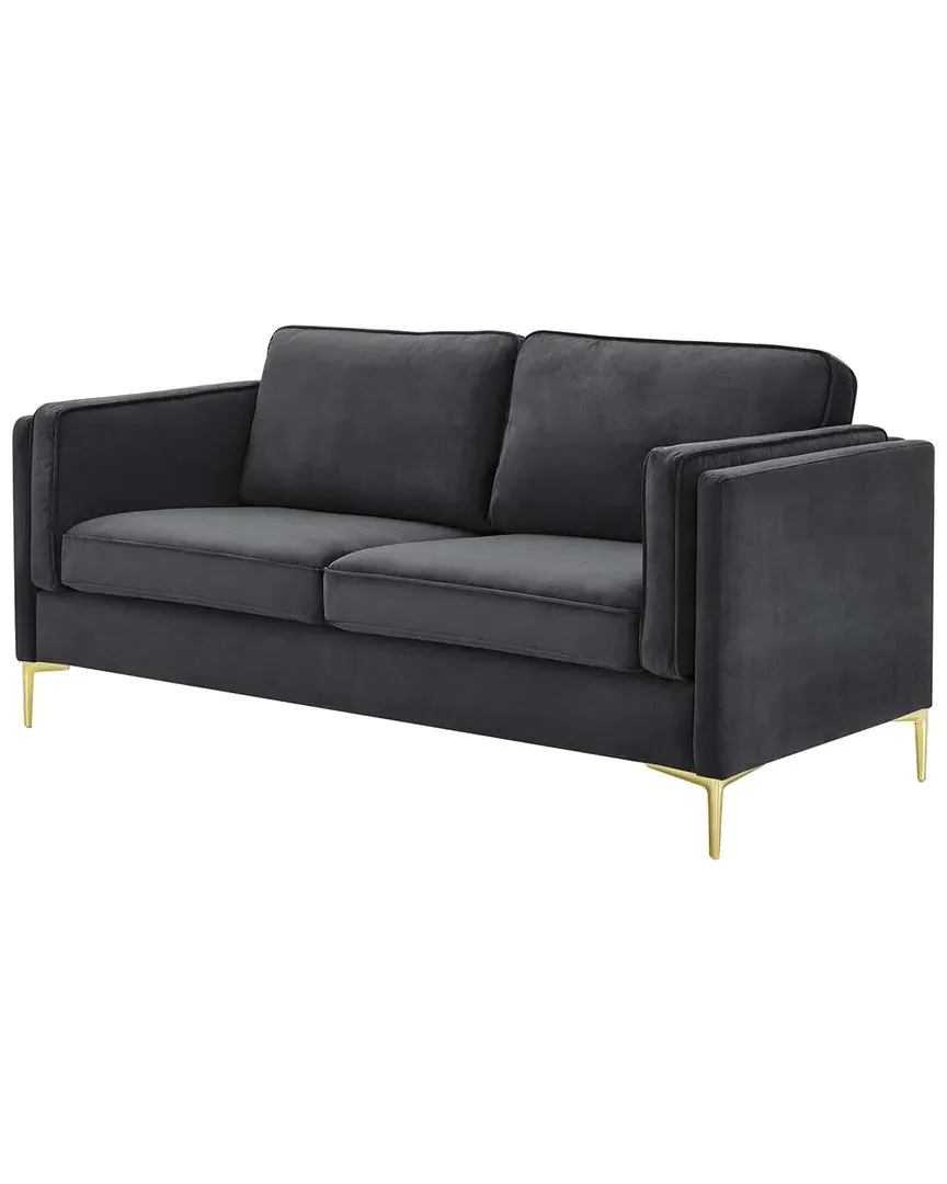 Kaiya Performance Velvet Sofa - Charcoal image