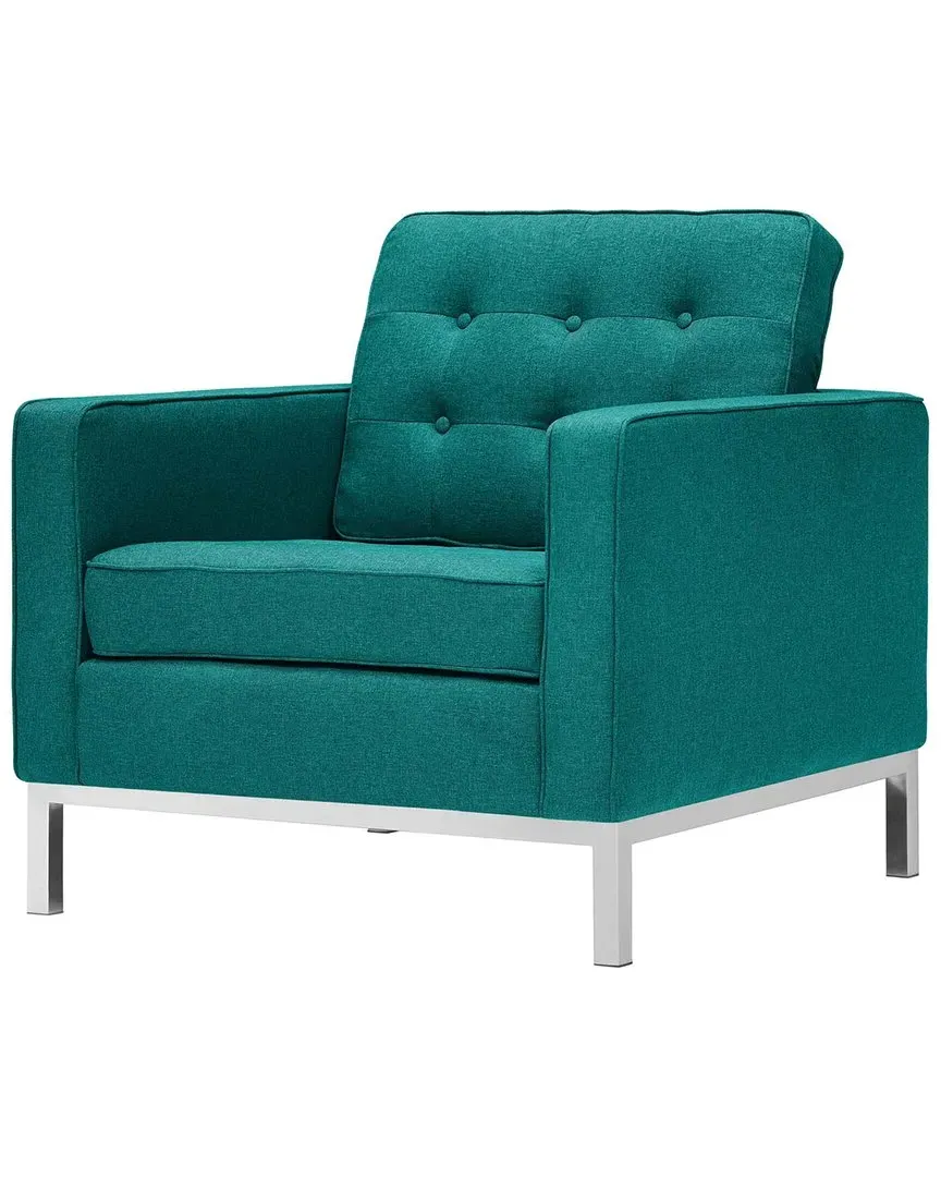 Loft Upholstered Fabric Armchair - Blue