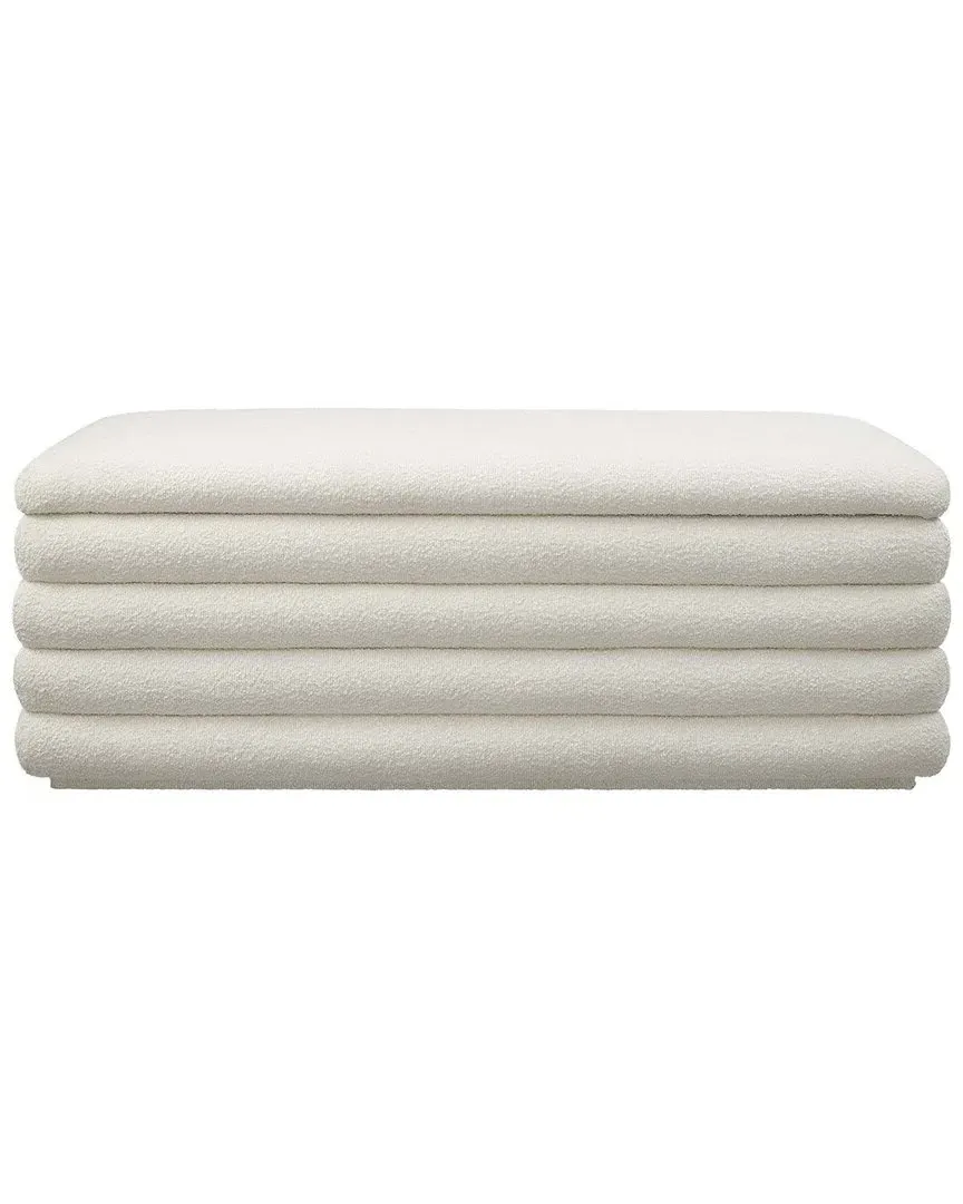 Mezzo Boucle Upholstered Storage Bench - Cloud image