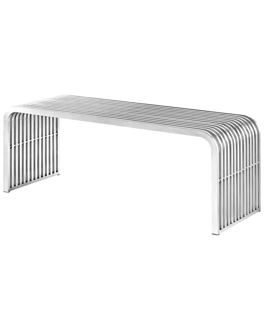 Pipe 47in Stainless Steel Bench - Silver image