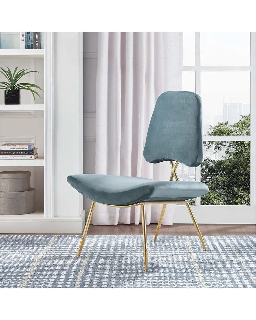 Ponder Upholstered Lounge Chair - Sea Blue, Velvet image