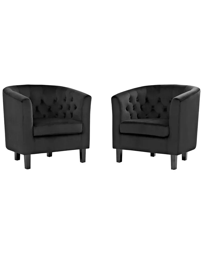 Prospect 2 Piece Armchair Set - Black, Performance Velvet image