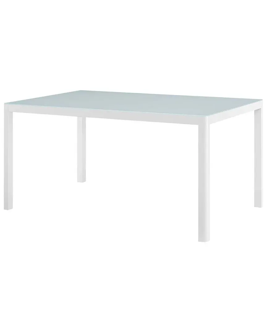 Raleigh Outdoor Patio Aluminum Dining Table - White image