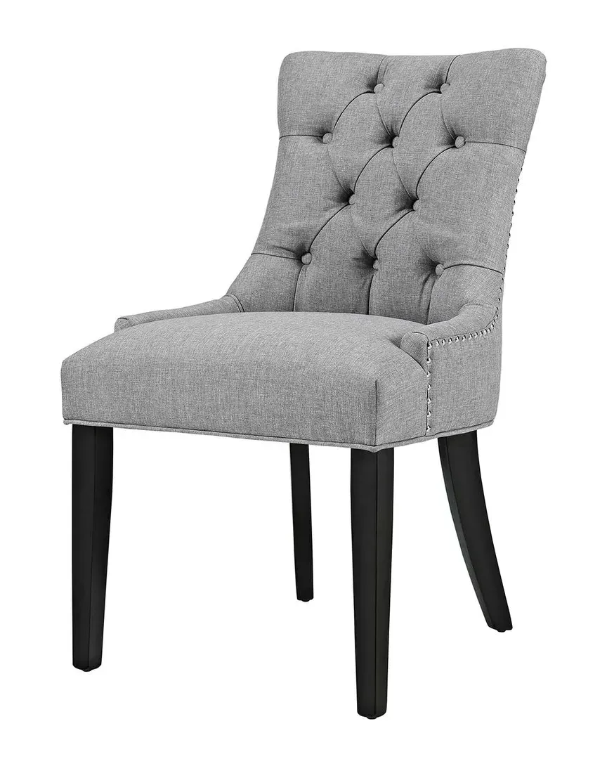 Regent Upholstered Dining Chair - Light Gray, Polyester Fabric