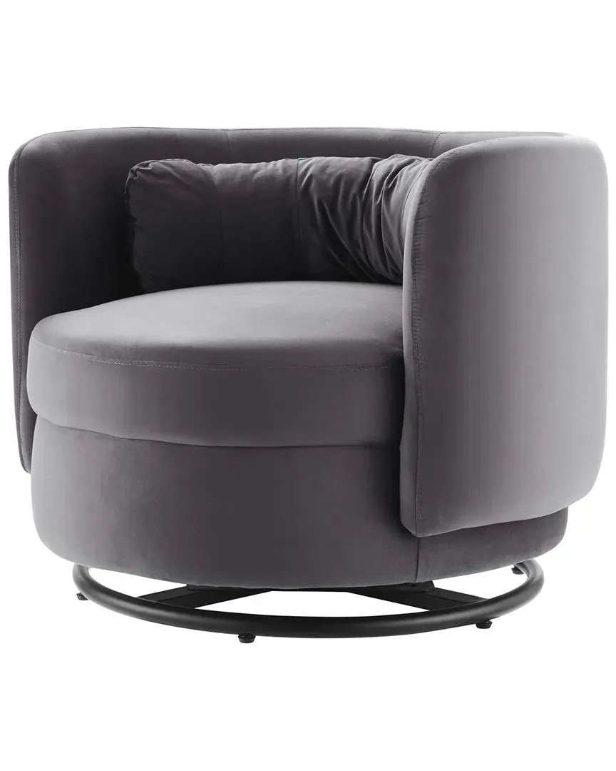 Relish Performance Velvet Swivel Chair - Black image