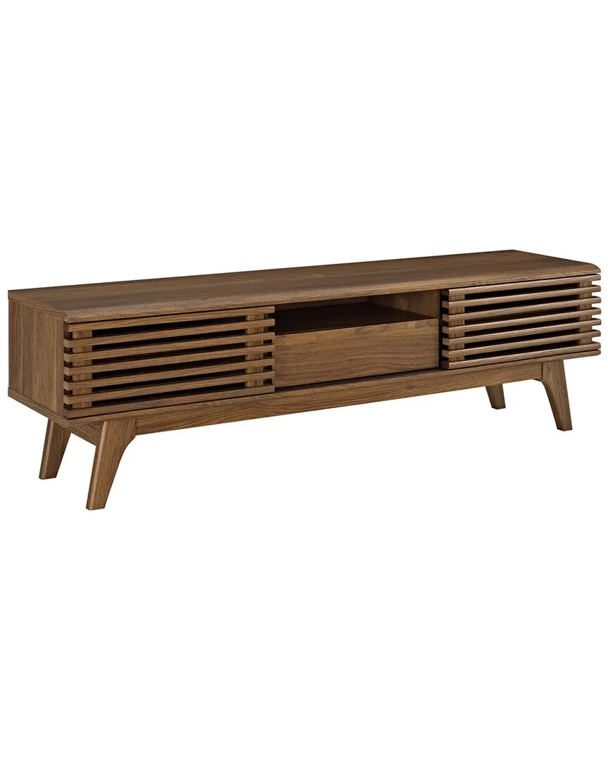 Render 59in TV Stand with Storage - Walnut