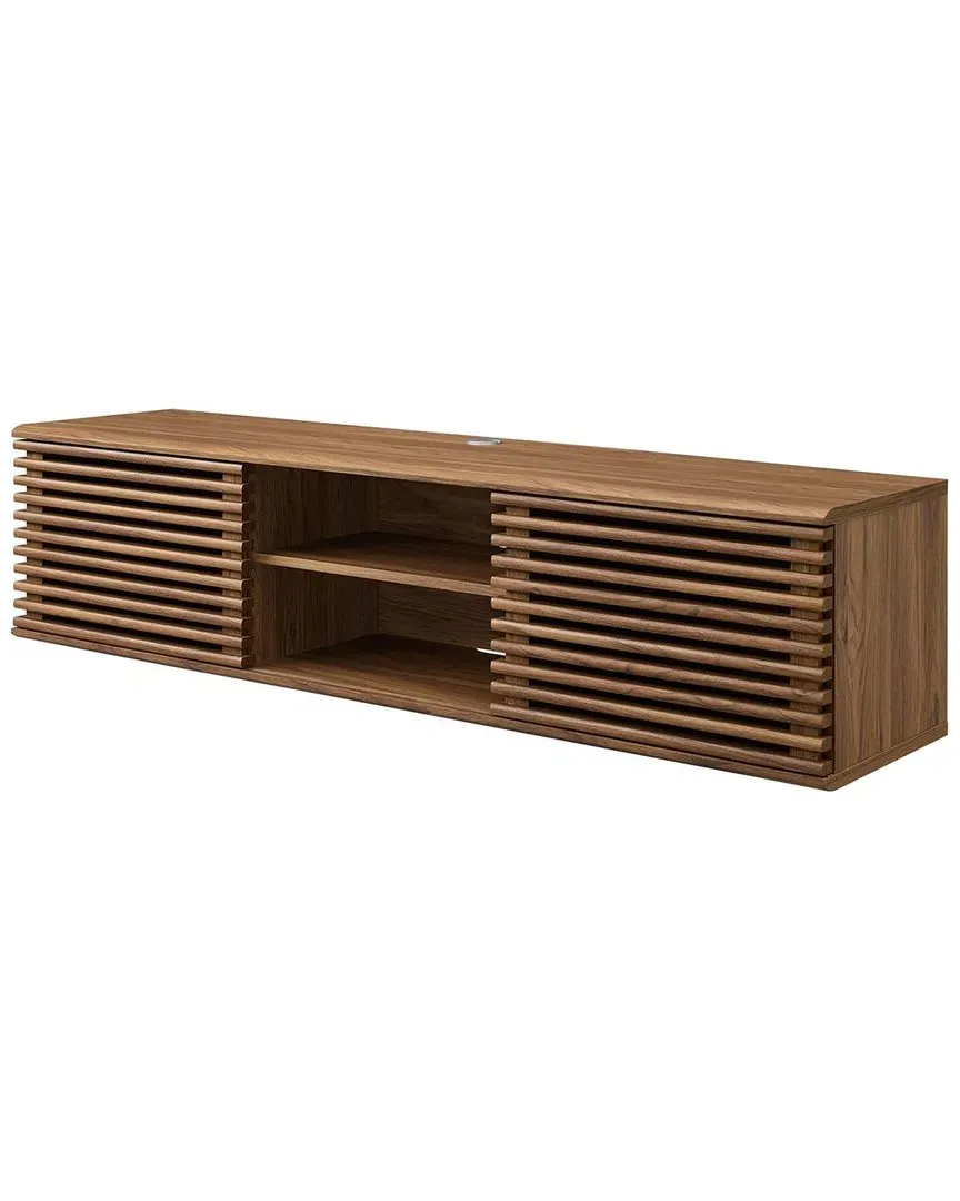 Render 60in Wall-Mount Media Console TV Stand - Walnut