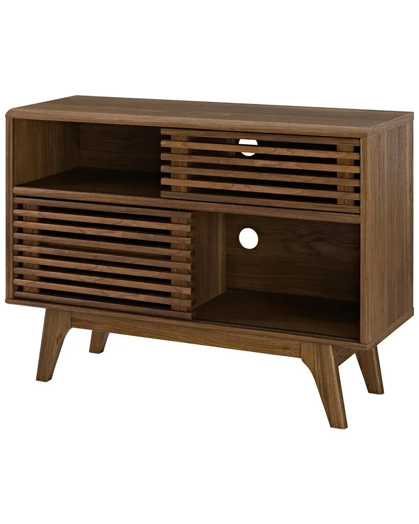 Render Display Stand with Storage - Walnut image