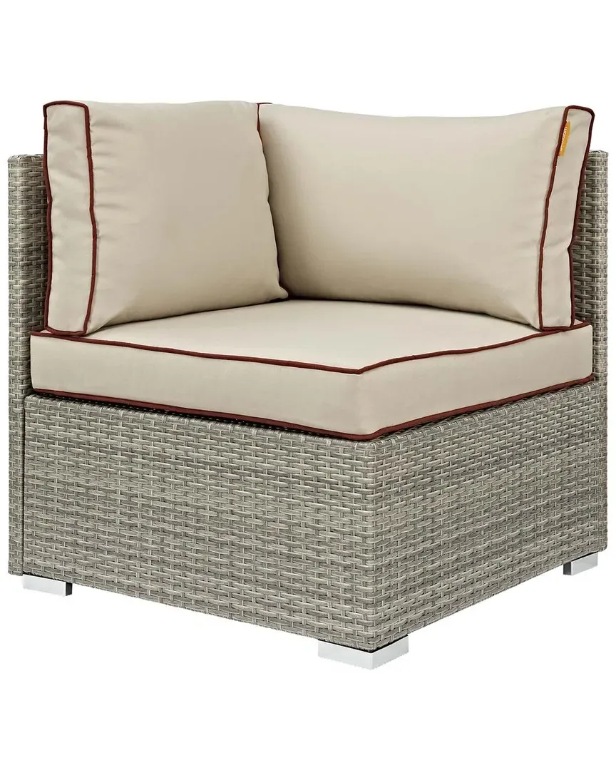 Repose Corner Patio Chair - Beige, Rattan