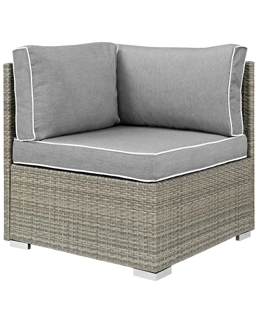 Repose Corner Patio Chair - Gray, Rattan