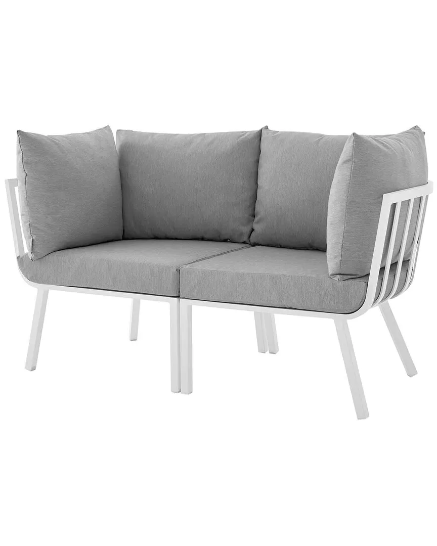 Riverside 2-Piece Outdoor Sectional Sofa Set - White image