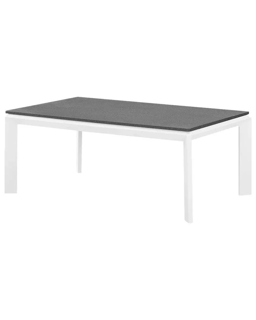Riverside Aluminum Outdoor Coffee Table - White, Cement