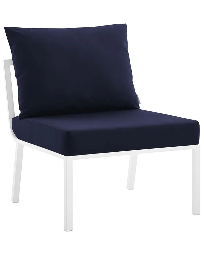 Riverside Armless Chair - White, Aluminum