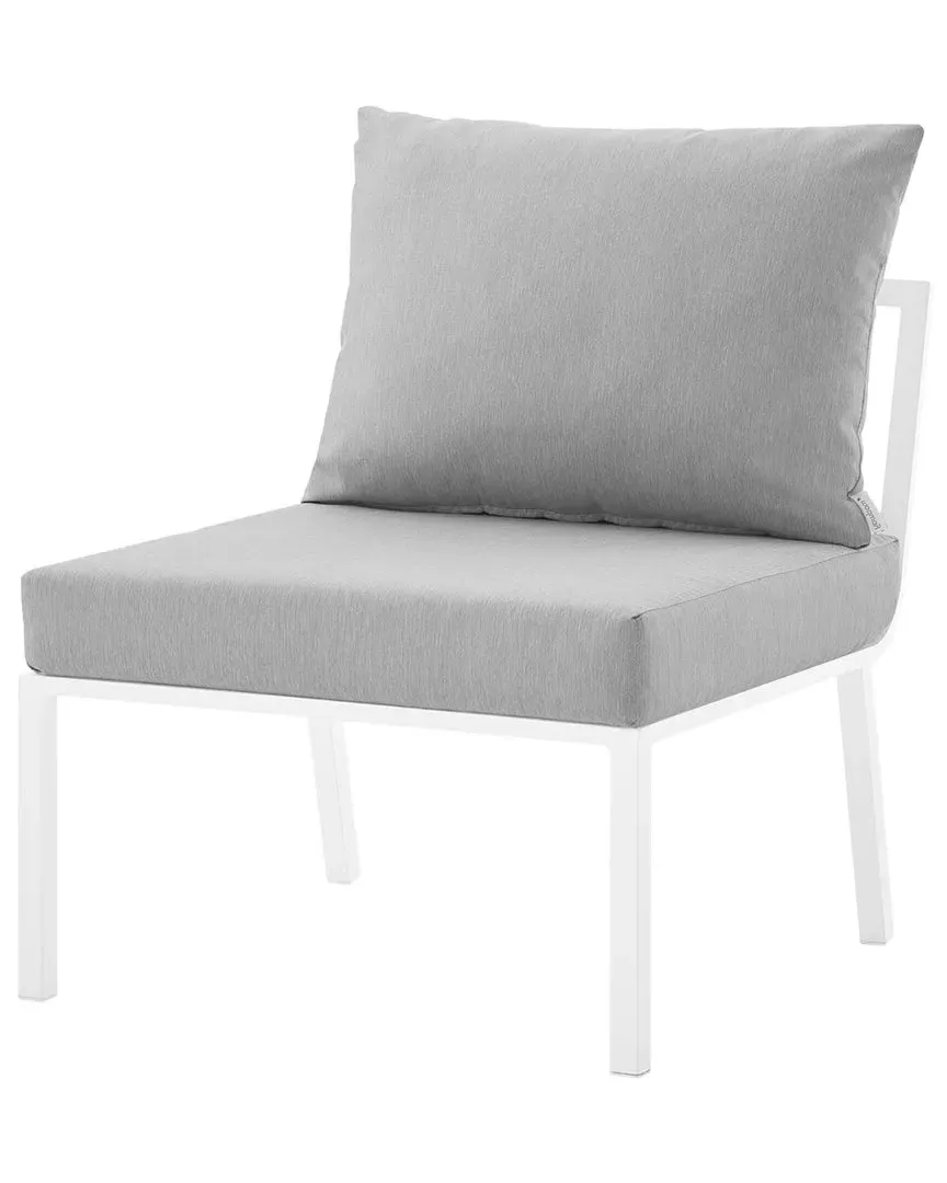 Riverside Armless Chair - White, Aluminum