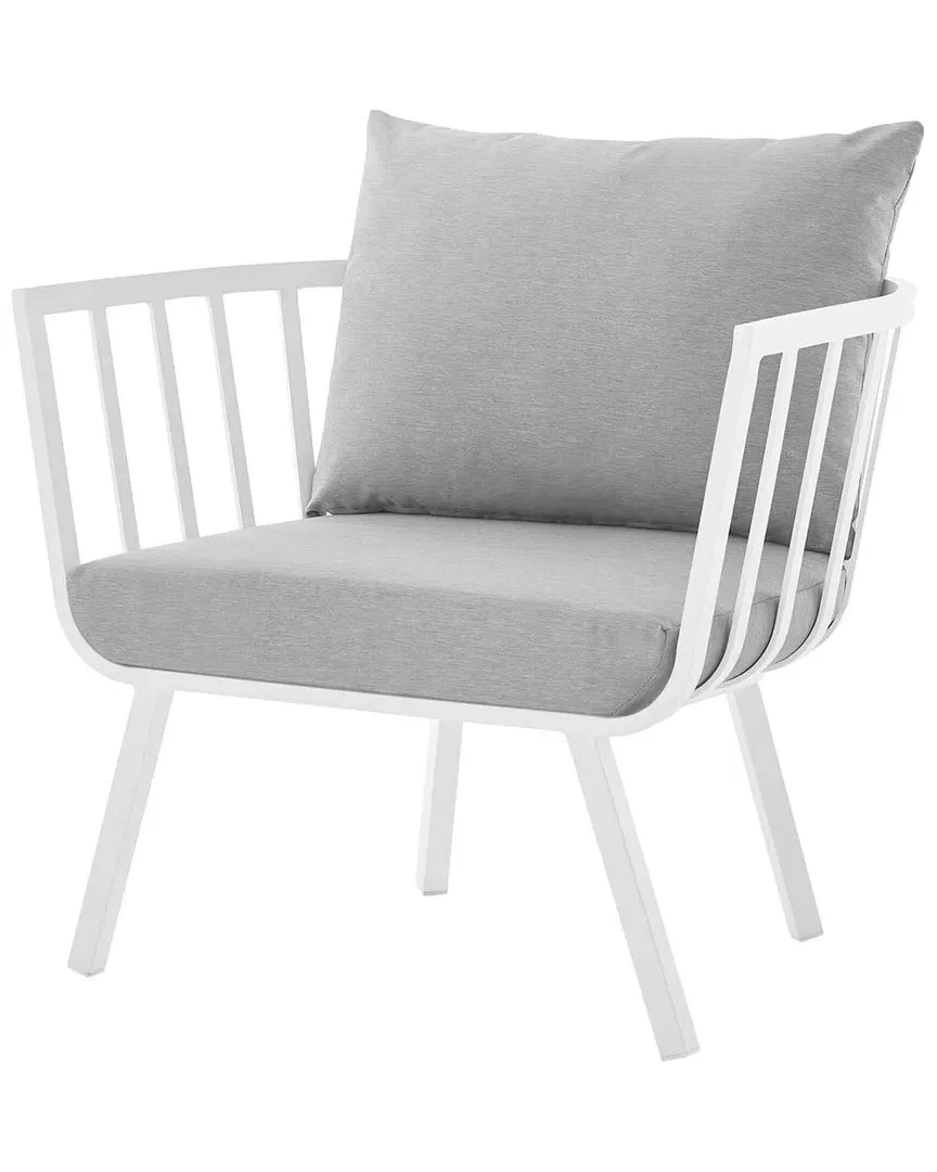 Riverside Outdoor Patio Armchair - Grey, Aluminum