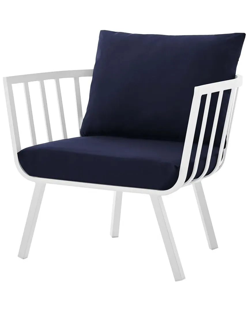 Riverside Outdoor Patio Armchair - Navy, Aluminum