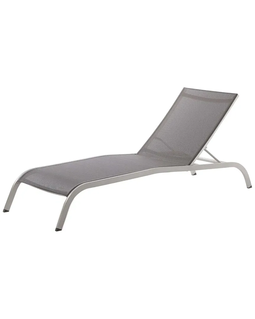 Savannah Outdoor Chaise Lounger - Grey, Mesh image
