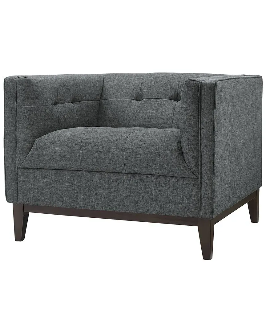 Serve Upholstered Fabric Armchair - Grey