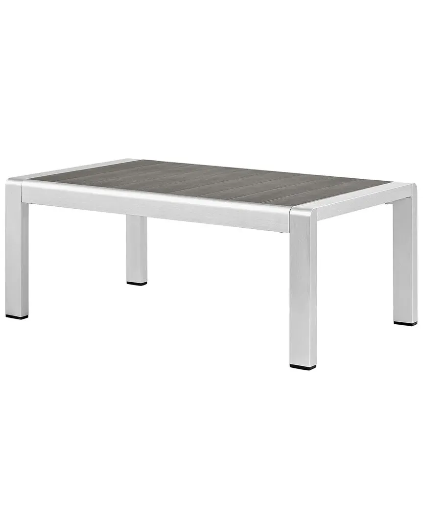 Shore Coffee Table - Gray Silver, Aluminum
